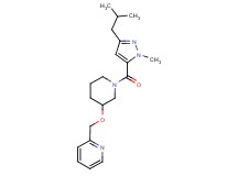 2-[({1-[(3-isobutyl-1-methyl-1H-pyrazol-5-yl)carbonyl]-3-piperidinyl}oxy)methyl]pyridine