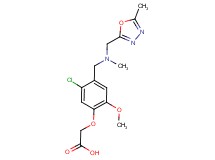 [5-chloro-2-methoxy-4-({methyl[(5-methyl-1,3,4-oxadiazol-2-yl)methyl]amino}methyl)phenoxy]acetic acid