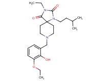 8-(3-ethoxy-2-hydroxybenzyl)-3-ethyl-1-(3-methylbutyl)-1,3,8-triazaspiro[4.5]decane-2,4-dione