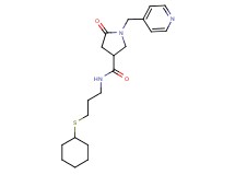 N-[3-(cyclohexylthio)propyl]-5-oxo-1-(pyridin-4-ylmethyl)pyrrolidine-3-carboxamide
