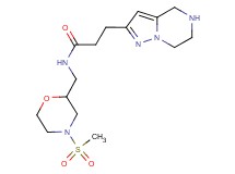 N-{[4-(methylsulfonyl)-2-morpholinyl]methyl}-3-(4,5,6,7-tetrahydropyrazolo[1,5-a]pyrazin-2-yl)propanamide