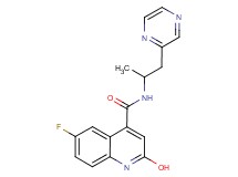 6-fluoro-2-hydroxy-N-[1-methyl-2-(2-pyrazinyl)ethyl]-4-quinolinecarboxamide