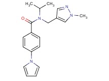N-isopropyl-N-[(1-methyl-1H-pyrazol-4-yl)methyl]-4-(1H-pyrrol-1-yl)benzamide