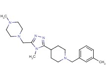1-methyl-4-({4-methyl-5-[1-(3-methylbenzyl)piperidin-4-yl]-4H-1,2,4-triazol-3-yl}methyl)piperazine