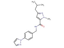 3-isobutyl-1-methyl-N-[4-(1H-pyrazol-1-yl)benzyl]-1H-pyrazole-5-carboxamide
