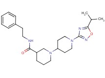 1'-(5-isopropyl-1,2,4-oxadiazol-3-yl)-N-(2-phenylethyl)-1,4'-bipiperidine-3-carboxamide