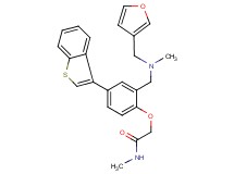 2-(4-(1-benzothien-3-yl)-2-{[(3-furylmethyl)(methyl)amino]methyl}phenoxy)-N-methylacetamide