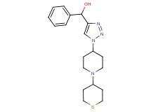 phenyl{1-[1-(tetrahydro-2H-thiopyran-4-yl)-4-piperidinyl]-1H-1,2,3-triazol-4-yl}methanol