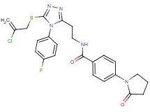N-{2-[5-[(2-chloro-2-propen-1-yl)thio]-4-(4-fluorophenyl)-4H-1,2,4-triazol-3-yl]ethyl}-4-(2-oxo-1-pyrrolidinyl)benzamide