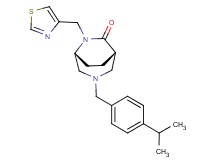 (1S*,5R*)-3-(4-isopropylbenzyl)-6-(1,3-thiazol-4-ylmethyl)-3,6-diazabicyclo[3.2.2]nonan-7-one