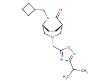 (1S*,5R*)-6-(cyclobutylmethyl)-3-[(3-isopropyl-1,2,4-oxadiazol-5-yl)methyl]-3,6-diazabicyclo[3.2.2]nonan-7-one
