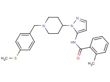 2-methyl-N-(1-{1-[4-(methylthio)benzyl]-4-piperidinyl}-1H-pyrazol-5-yl)benzamide