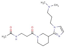 N-[3-(3-{1-[3-(dimethylamino)propyl]-1H-imidazol-2-yl}piperidin-1-yl)-3-oxopropyl]acetamide