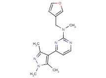 N-(3-furylmethyl)-N-methyl-4-(1,3,5-trimethyl-1H-pyrazol-4-yl)pyrimidin-2-amine