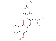 N-{[2-(dimethylamino)-7-methoxy-3-quinolinyl]methyl}-N-(2-methoxyethyl)cyclohexanecarboxamide
