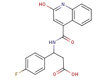 3-(4-fluorophenyl)-3-{[(2-hydroxy-4-quinolinyl)carbonyl]amino}propanoic acid
