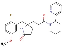 5-(2-fluoro-5-methoxybenzyl)-5-{3-oxo-3-[2-(2-pyridinyl)-1-piperidinyl]propyl}-2-pyrrolidinone