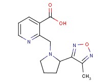 2-{[2-(4-methyl-1,2,5-oxadiazol-3-yl)pyrrolidin-1-yl]methyl}nicotinic acid