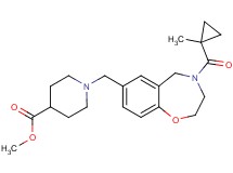methyl 1-({4-[(1-methylcyclopropyl)carbonyl]-2,3,4,5-tetrahydro-1,4-benzoxazepin-7-yl}methyl)-4-piperidinecarboxylate