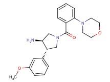 (3R*,4S*)-4-(3-methoxyphenyl)-1-(2-morpholin-4-ylbenzoyl)pyrrolidin-3-amine