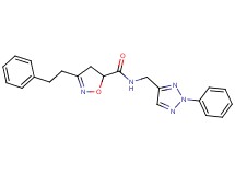 3-(2-phenylethyl)-N-[(2-phenyl-2H-1,2,3-triazol-4-yl)methyl]-4,5-dihydro-5-isoxazolecarboxamide