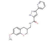 N-[(7-methoxy-3,4-dihydro-2H-chromen-3-yl)methyl]-3-pyridin-2-yl-1H-pyrazole-5-carboxamide
