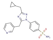 4-[3-(cyclopropylmethyl)-5-(pyridin-3-ylmethyl)-1H-1,2,4-triazol-1-yl]benzenesulfonamide