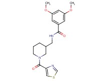 3,5-dimethoxy-N-{[1-(1,3-thiazol-4-ylcarbonyl)-3-piperidinyl]methyl}benzamide