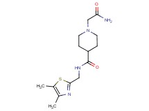 1-(2-amino-2-oxoethyl)-N-[(4,5-dimethyl-1,3-thiazol-2-yl)methyl]-4-piperidinecarboxamide