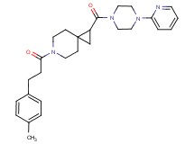 6-[3-(4-methylphenyl)propanoyl]-1-{[4-(2-pyridinyl)-1-piperazinyl]carbonyl}-6-azaspiro[2.5]octane