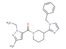 3-(1-benzyl-1H-imidazol-2-yl)-1-[(1-ethyl-3-methyl-1H-pyrazol-5-yl)carbonyl]piperidine
