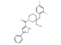 {3-(2,4-difluorobenzyl)-1-[(3-phenyl-1H-pyrazol-5-yl)carbonyl]-3-piperidinyl}methanol