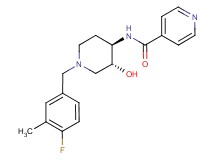 N-[(3R*,4R*)-1-(4-fluoro-3-methylbenzyl)-3-hydroxypiperidin-4-yl]isonicotinamide