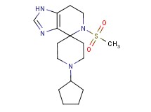 1'-cyclopentyl-5-(methylsulfonyl)-1,5,6,7-tetrahydrospiro[imidazo[4,5-c]pyridine-4,4'-piperidine]