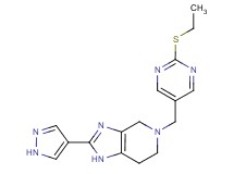 5-{[2-(ethylthio)pyrimidin-5-yl]methyl}-2-(1H-pyrazol-4-yl)-4,5,6,7-tetrahydro-1H-imidazo[4,5-c]pyridine