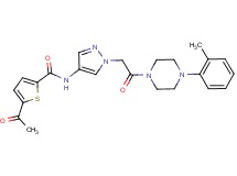5-acetyl-N-(1-{2-[4-(2-methylphenyl)-1-piperazinyl]-2-oxoethyl}-1H-pyrazol-4-yl)-2-thiophenecarboxamide