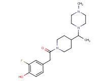 2-fluoro-4-(2-{4-[1-(4-methyl-1-piperazinyl)ethyl]-1-piperidinyl}-2-oxoethyl)phenol