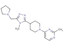 2-methyl-4-{4-[4-methyl-5-(pyrrolidin-1-ylmethyl)-4H-1,2,4-triazol-3-yl]piperidin-1-yl}pyrimidine