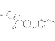 1-(4-cyclopropyl-5-{1-[(5-ethylpyridin-2-yl)methyl]piperidin-4-yl}-4H-1,2,4-triazol-3-yl)-N,N-dimethylmethanamine
