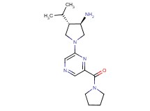 rel-(3R,4S)-4-isopropyl-1-[6-(1-pyrrolidinylcarbonyl)-2-pyrazinyl]-3-pyrrolidinamine hydrochloride