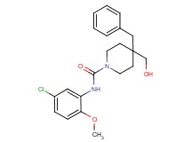4-benzyl-N-(5-chloro-2-methoxyphenyl)-4-(hydroxymethyl)-1-piperidinecarboxamide