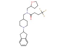 N-{[1-(2,3-dihydro-1H-inden-2-yl)-4-piperidinyl]methyl}-4,4,4-trifluoro-N-(tetrahydro-2-furanylmethyl)butanamide