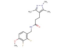 N-(2,3-difluoro-4-methoxybenzyl)-3-(1,3,5-trimethyl-1H-pyrazol-4-yl)propanamide