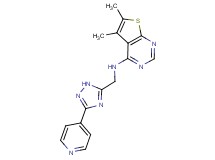 5,6-dimethyl-N-[(3-pyridin-4-yl-1H-1,2,4-triazol-5-yl)methyl]thieno[2,3-d]pyrimidin-4-amine