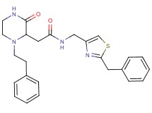 N-[(2-benzyl-1,3-thiazol-4-yl)methyl]-2-[3-oxo-1-(2-phenylethyl)-2-piperazinyl]acetamide