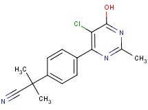 2-[4-(5-chloro-6-hydroxy-2-methylpyrimidin-4-yl)phenyl]-2-methylpropanenitrile