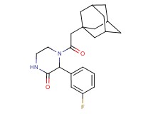 4-(1-adamantylacetyl)-3-(3-fluorophenyl)-2-piperazinone