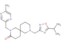 8-[(5-isopropyl-1,2,4-oxadiazol-3-yl)methyl]-2-[(5-methylpyrazin-2-yl)methyl]-2,8-diazaspiro[5.5]undecan-3-one