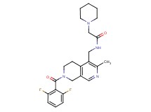 N-{[7-(2,6-difluorobenzoyl)-3-methyl-5,6,7,8-tetrahydro-2,7-naphthyridin-4-yl]methyl}-2-(1-piperidinyl)acetamide