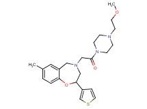 4-{2-[4-(2-methoxyethyl)-1-piperazinyl]-2-oxoethyl}-7-methyl-2-(3-thienyl)-2,3,4,5-tetrahydro-1,4-benzoxazepine